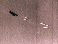 Hunter launching rockets